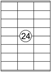 Etiket Avery DP246-100 70x36mm wit 2400stuks