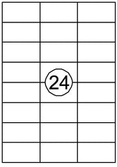 Etiket Avery DP247-100 70x37mm wit 2400stuks