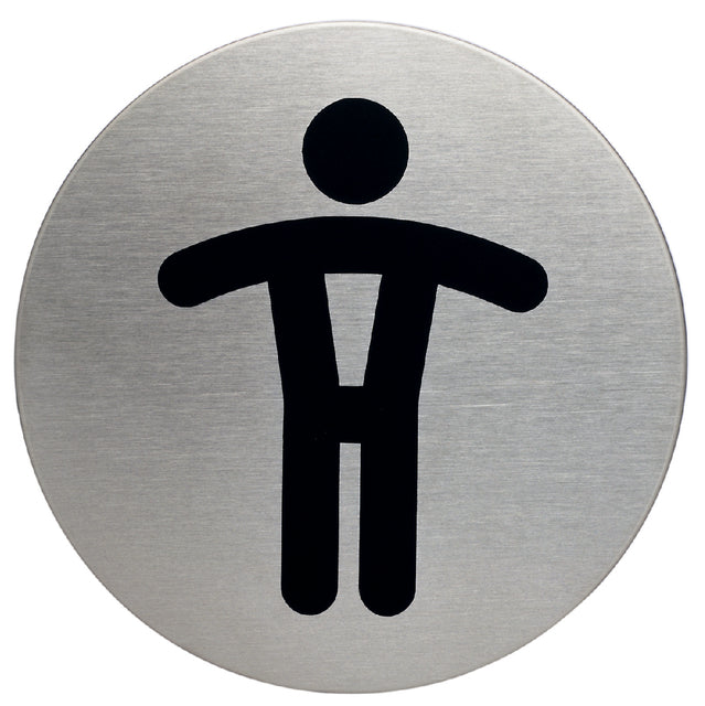 Infobord pictogram Durable wc heren rond 83mm