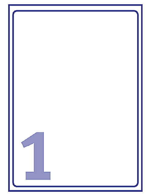 Etiket Avery L4775-20 210x297mm wit 20stuks