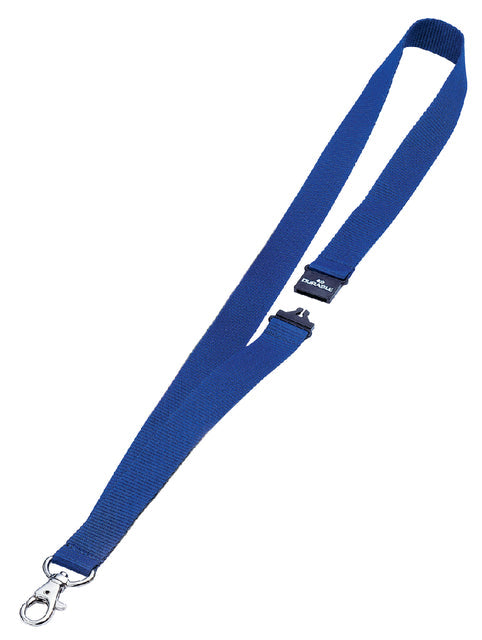 Textielkoord Durable 8137 karabijnhaak donkerblauw