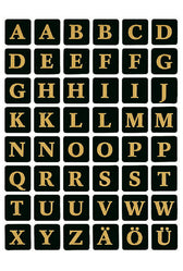 Etiket HERMA 4130 13x13Mm letters A-Z zw op gd