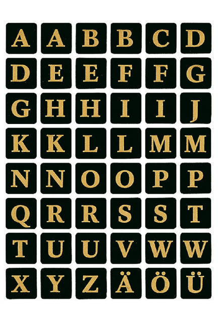 Etiket HERMA 4130 13x13Mm letters A-Z zw op gd