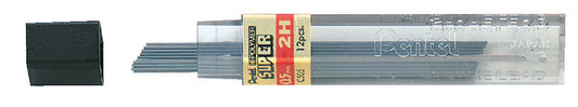 Potloodstift Pentel 2H 0.5mm 12st zwart
