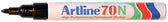 Viltstift Artline 70 rond 1.5mm zwart
