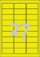 Etiket Avery L6004-25 63.5x29.6 neon geel 675stuks - afbeelding 2