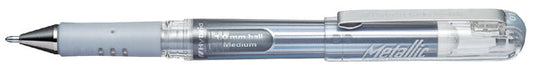 Gelschrijver Pentel K230M M metallic zilver