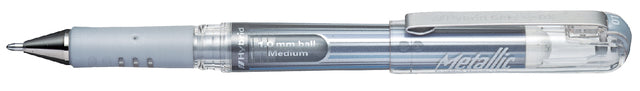 Gelschrijver Pentel K230M M metallic zilver