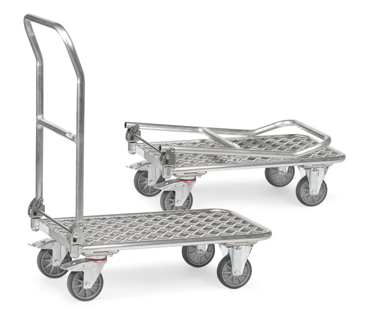 Opklapbare wagen 1134 - aluminium - - Laadvlak 900 x 600 mm