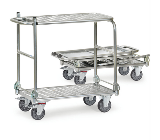 Opklapbare tafelwagen 1181 - aluminium - - Laadvlak 900 x 600 mm