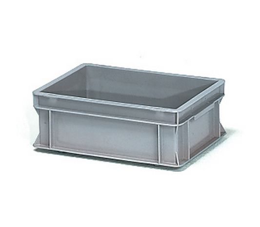 Eurobak 400 x 300 x 145 mm 12 ltr - Grijs, 2 schelpgrepen