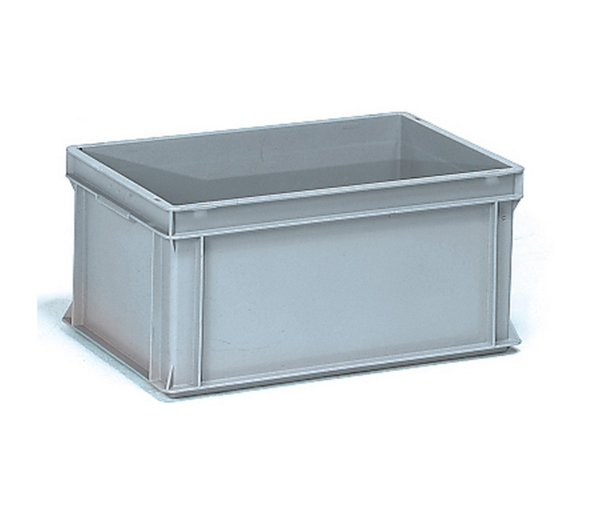 Eurobak 600 x 400 x 280 mm 53 ltr - Grijs, 2 schelpgrepen