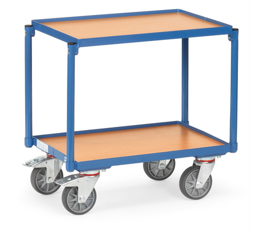 Etage rolplateau - 2 etages met rand - Laadvlak 605 x 408 mm