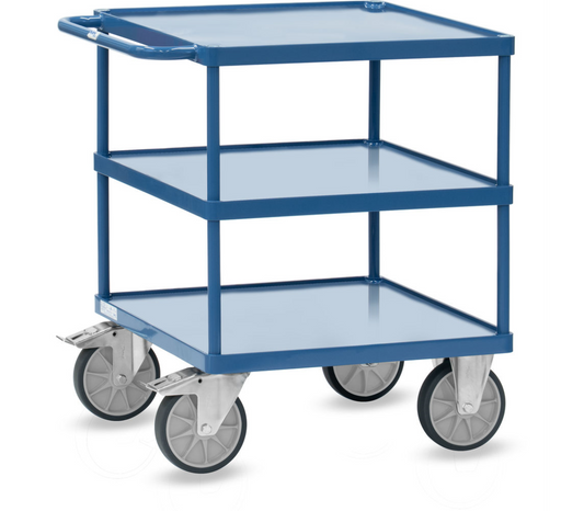 Tafelwagen 2417W - platformen van staalplaat +rand - Laadvlak 700 x 700 mm