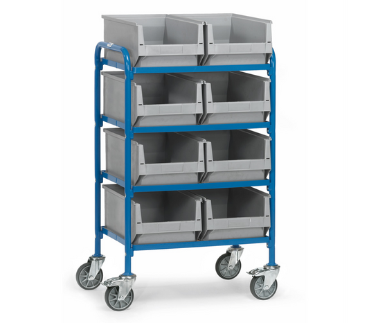 Bijzetwagen 32931 - met 8 bakken - Laadvlak 630 x 470 mm