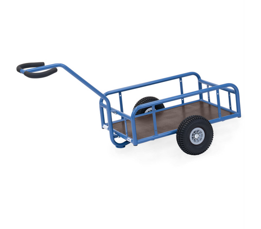 Handtrekwagen 4103P - polyurethaan wielen - met watervast platform 795 x 445 mm