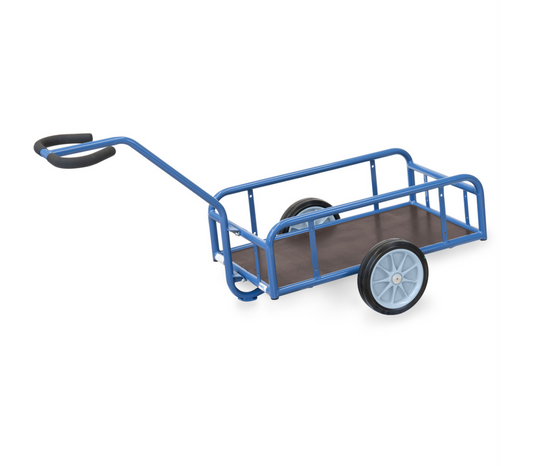 Handtrekwagen 4103V - massief rubber wielen - met watervast platform 795 x 445 mm