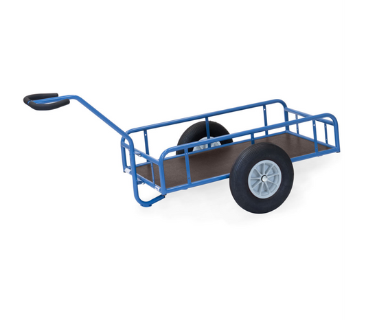 Handtrekwagen 4105P - polyurethaan wielen - met watervast platform 1.145 x 545 mm