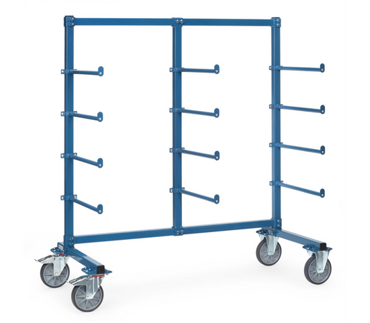 Draagarmwagen 4615AS met afrolbeveiliging - 1.600 x 800 mm, draagarm 600 mm lang