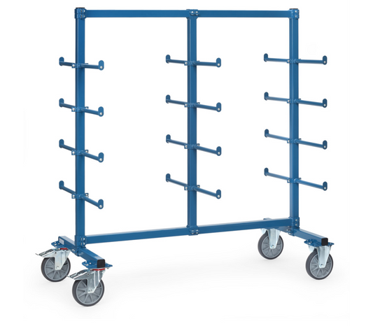 Draagarmwagen 4626AS met afrolbeveiliging - 2.000 x 800 mm, draagarm 370 mm lang