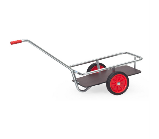 Handtrekwagen 6091V - massief rubber wielen - met watervast platform 690 x 356 mm