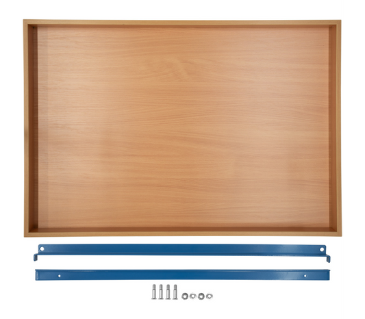 Etage met rand 850 x 500 mm - toebehoren - - Met 1 paar etagedragers