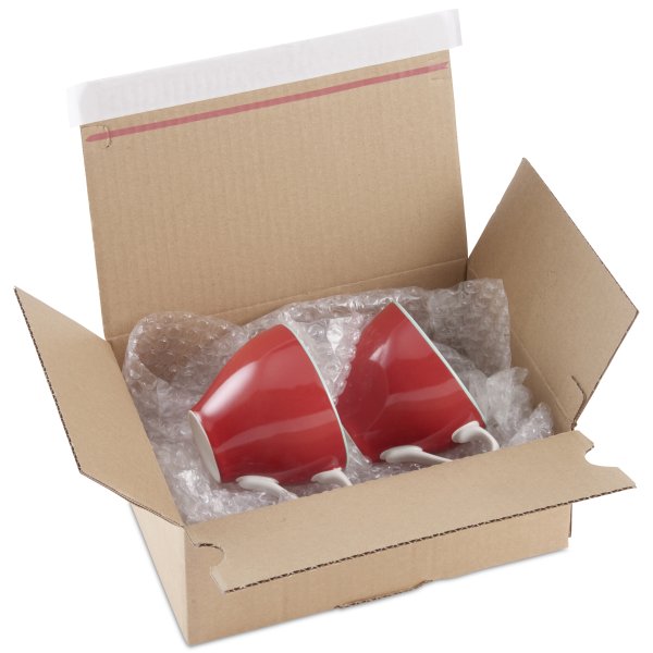 Bruine postdoos 236 x 166 x 95 mm van enkelgolf golfkarton