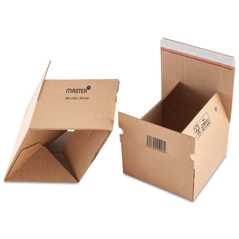 Bruine postdoos 396 x 296 x 195 mm van enkelgolf golfkarton