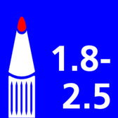 Krijtstift Uni-ball rond 1.8-2.5mm lichtblauw - afbeelding 3