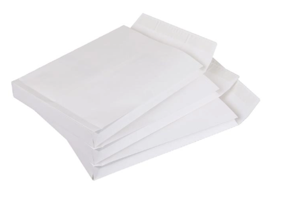 Witte stalenzak 262 x 371 x 38 mm